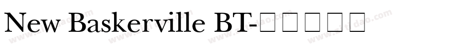 New Baskerville BT字体转换